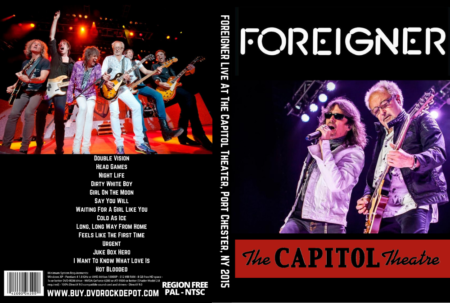FOREIGNER Live At The Capitol Theater, Port Chester NY 2015 DVD