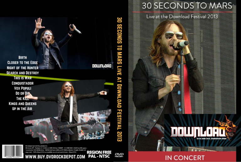 30 SECONDS TO MARS Live at Download Festival 2013 DVD