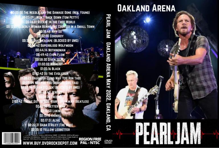 Pearl Jam Live at Oakland Arena CA, May 2022 DVD