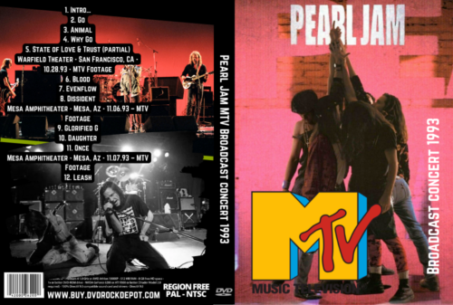 Pearl Jam MTV Broadcast concert 1993 DVD