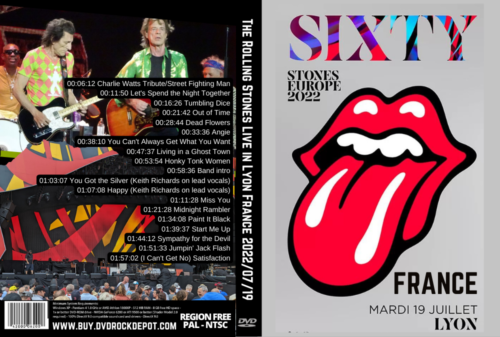 The Rolling Stones Live in Lyon France 2022/07/19 DVD