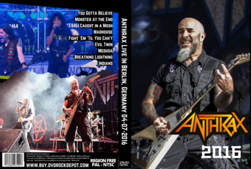 Anthrax Live In Berlin Germany 04-07-2016 DVD
