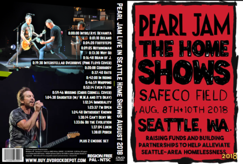 Pearl Jam Live in Seattle Home Shows August 2018 DVD