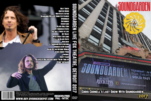 SOUNDGARDEN Live Fox Theatre Detroit 2017 (Last Cornel Show with Soundgarden) DVD