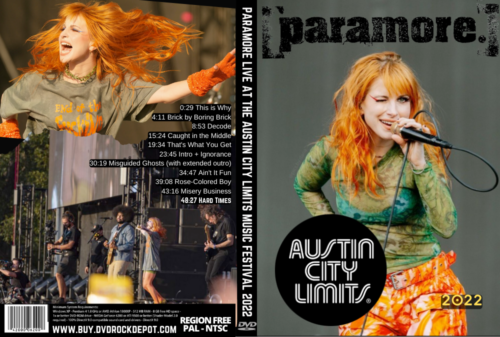 PARAMORE Live At The Austin City Limits Music Festival 2022 DVD