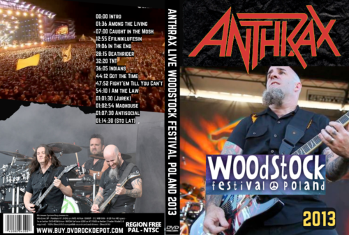 ANTHRAX At Woodstock Festival Poland 2013 DVD | DVD Rock Depot