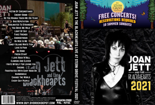 Joan Jett & The Blackhearts Live At Stern Grove Festival San Francisco CA. 08-01-2021 DVD