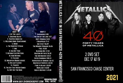 METALLICA Live in San Francisco 40th Anniversary Concert 2021 (2 DVD SET)