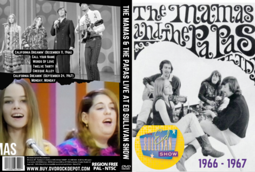 THE MAMAS & THE PAPAS Live at Ed Sullivan Show 1966-1967 Compilation DVD