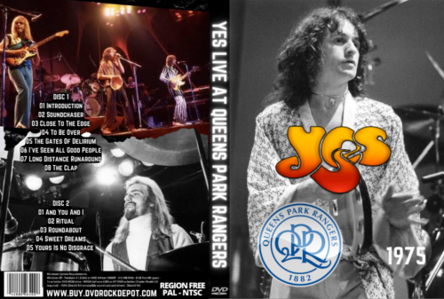 YES Live at Queens Park Rangers England 1975 DVD (2 DVD Set)