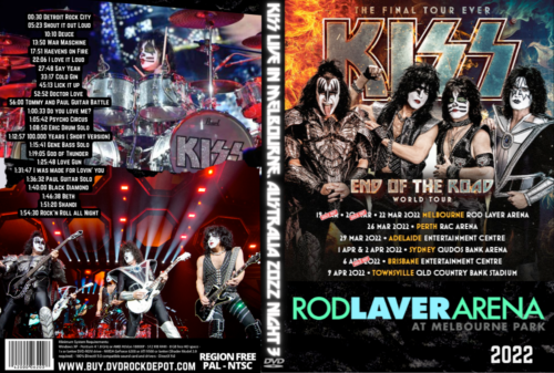 KISS Live in Melbourne, Australia 2022 Night 3 DVD