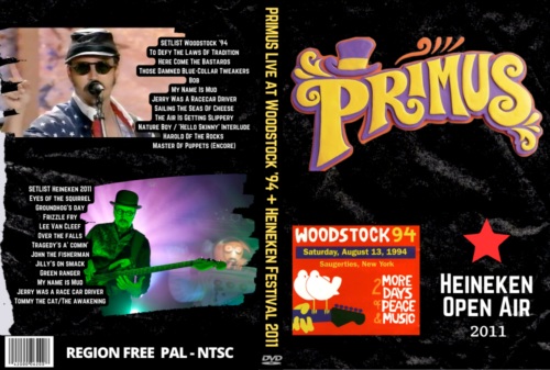 PRIMUS Live at Woodstock '94 + Heineken Festival 2011 DVD