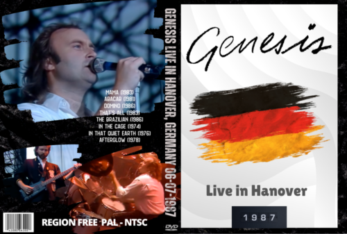 GENESIS Live in Hanover, Germany 06-07-1987 DVD (REMASTERED)