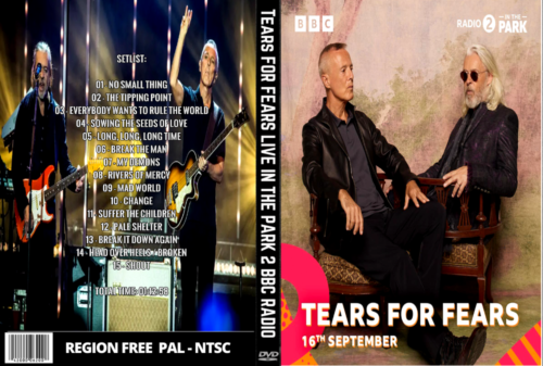 Tears FOR FEARS LIVE IN THE PARK 2 BBC RADIO 2023 DVD