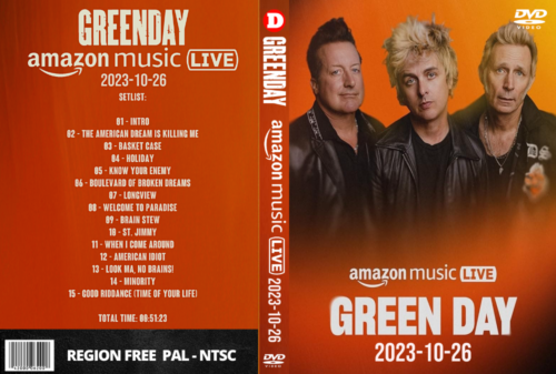 Green Day Live at Los Angeles CA Amazon Music Live 2023 DVD