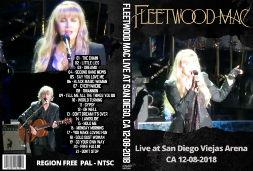 FLEETWOOD MAC Live at San Diego, CA 12-08-2018 DVD