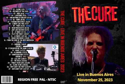 THE CURE - Live in Buenos Aires Argentina 2023 DVD