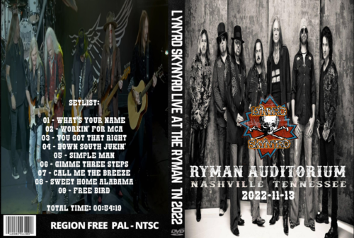 Lynyrd Skynyrd Live at the Ryman Auditorium TN 2022 DVD