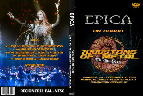 Epica Live at 70000 Tons of Metal - Freedom of the Seas, Miami, FL 2024 DVD