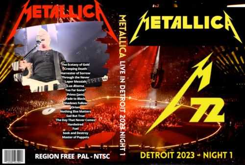 METALLICA M72 USA TOUR DETROIT 1ST NIGHT 2023 (2 DVDs)