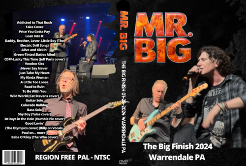 MR BIG Live At The Jergel's Rhythm Grille, The Big Finish 01-28-2024 DVD
