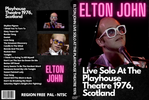 ELTON JOHN Live Solo At The Playhouse Theatre, Edinburgh, Scotland 1976 DVD