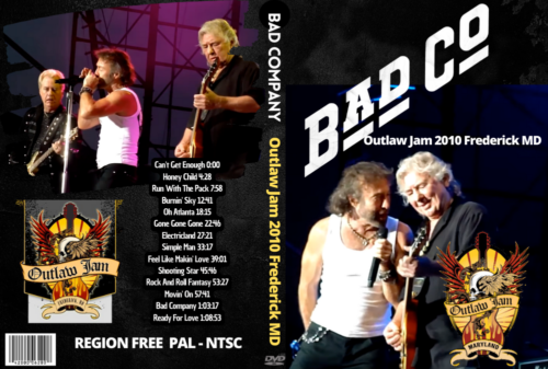 BAD COMPANY Live at the Outlaw Jam, Frederick, MD 2010 DVD