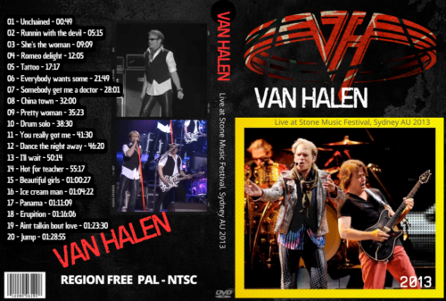 VAN HALEN Live at Stone Music Festival, Sydney AU 2013 DVD