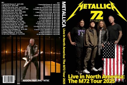 METALLICA Live in North America: The M72 Tour 2025 DVD (2DVD Set)