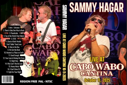 SAMMY HAGAR Live at Cabo Wabo Cantina Los Cabos, Baja Mexico 10-11-2025 DVD