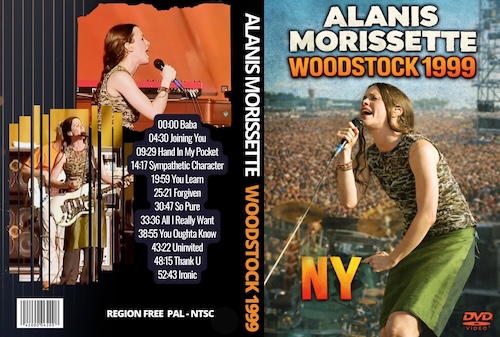ALANIS MORISSETTE Live At Woodstock, NY 07-24-1999 DVD