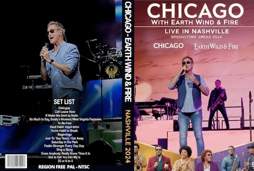 CHICAGO - Earth Wind & Fire Live in Nashville, TN, Bridgestone Arena 2024 DVD