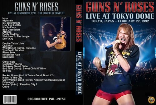 Guns N' Roses Live at Tokyo Dome, Tokyo, Japan – February 22, 1992 (Third Night) (2 DVD Set)