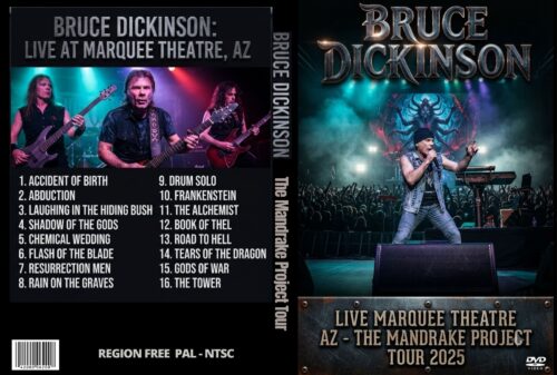 BRUCE DICKINSON Live at Marquee Theatre, AZ The Mandrake Project Tour 2025 DVD