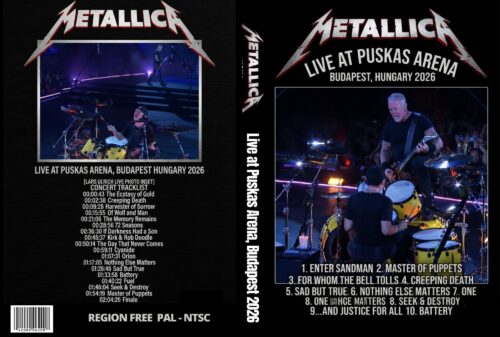 Metallica Live at Puskas Arena, Budapest Hungary 2026 DVD